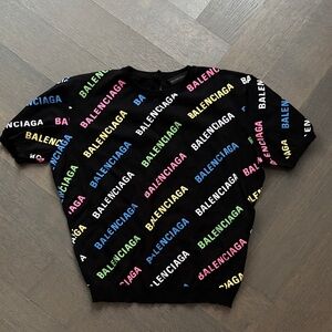 Balenciaga cotton puff ink sweater